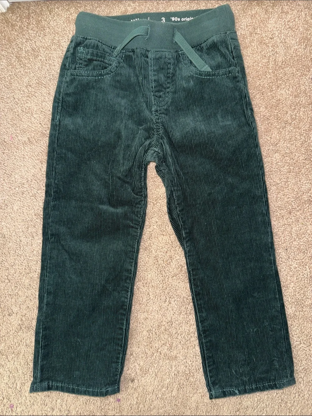 GAP Dark Green Corduroy Pull-On Joggers